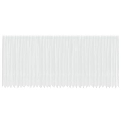 VidaXL Kantgordijn met gordijnen bloemen wit 200 x 900 cm polyester