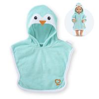 Corolle badcape voor babypop - pinguin, 36cm - thumbnail