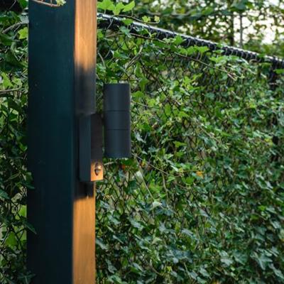 QAZQA Buitenwandlamp antraciet 2-lichts IP44 met bewegingssensor -