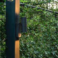 QAZQA Buitenwandlamp antraciet 2-lichts IP44 met bewegingssensor - - thumbnail