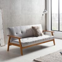 Artistiq Slaapbank 'Lilly' Velvet, 190cm, kleur Lichtgrijs - thumbnail