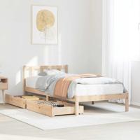 Bedframe zonder matras massief grenenhout 75x190 cm - thumbnail
