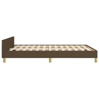 Bedframe zonder matras stof donkerbruin 140x190 cm - thumbnail