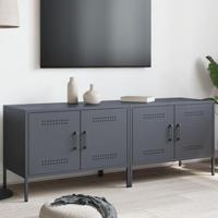 Tv-meubelen 2 st 68x39x50,5 cm staal antracietkleurig - thumbnail