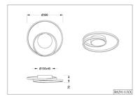 Trio Moderne plafonnièreZibal Ø 39cm wit - R62911131 - thumbnail