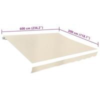 VidaXL Luifeldoek 6x3 m canvas crème - thumbnail