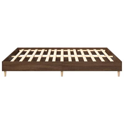 Bedframe zonder matras 200x200 cm spaanplaat bruin eikenkleurig
