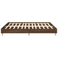 Bedframe zonder matras 200x200 cm spaanplaat bruin eikenkleurig - thumbnail
