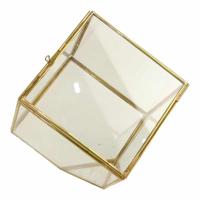 Terrarium van Glas en Messing Medium - thumbnail