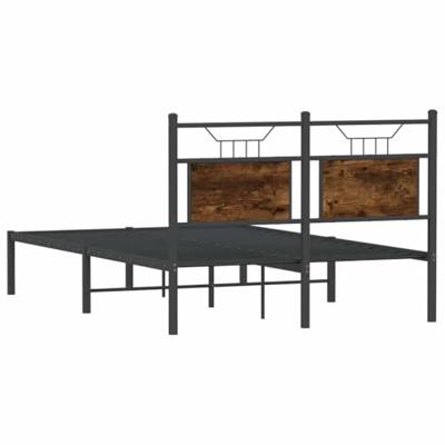 Bedframe zonder matras hout gerookt eikenkleurig 120x200 cm