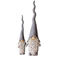 Kerstbeeldjes - Kerstdecoratie voor Binnen - Kerstdecoratie Woonkamer - Kerstfiguren - Santa Tom & Tim, 2 stuks - thumbnail