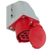 PCE 117-6v CEE-wandcontactdoos 16 A 7-polig 400 V 1 stuk(s) - thumbnail