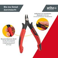 Wiha Zijkniptang Electronic smalle, spitse kop en draadklemveer zonder facet | 126mm/5" - 26813 - 26813 - thumbnail