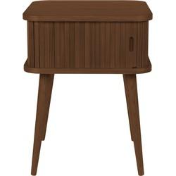 Zuiver Bijzettafel/Nachtkastje 'Barbier' Walnoothout, kleur Bruin Zuiver Bijzettafel/Nachtkastje 'Barbier' Walnoothout, kleur Bruin