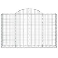Schanskorf gewelfd 200x30x120/140 cm gegalvaniseerd ijzer - thumbnail