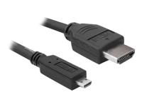 Delock 82663 HDMI-kabel HDMI Aansluitkabel HDMI-A-stekker, HDMI-micro-D-stekker 3 m Zwart 4K UHD, Vergulde steekcontacten - thumbnail