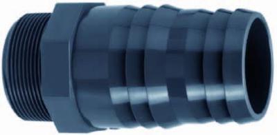 PVC slangtule met buitendraad - 1" x 30 - 32 mm