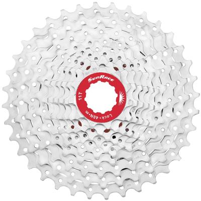 Sunrace 10 speed cassette 11-36t. zilver csmx0 Sunrace 10 speed cassette 11-36t. zilver csmx0