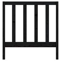 Hoofdbord 95x4x100 cm massief grenenhout zwart - thumbnail