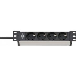 Brennenstuhl Alu-Line 10" stekkerdoos | 4-voudig | voor schakelkasten - 1390007004