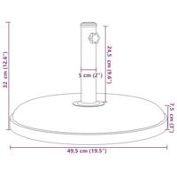 VidaXL Parasolvoet voor stokken van ø32/35/38 mm 25 kg rond - thumbnail