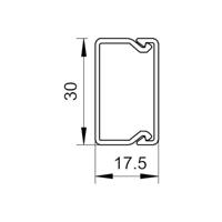OBO Bettermann 6025005 Kabelgoot (l x b x h) 2000 x 30 x 15 mm Steen-grijs 1 stuk(s) - thumbnail