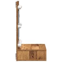 Spiegelkast met plank Oud hout 62 x 31.5 x 62 cm Bewerkt hout - thumbnail