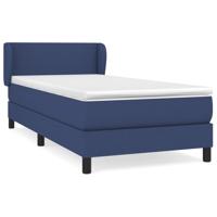 Boxspring met matras stof blauw 100x200 cm - thumbnail