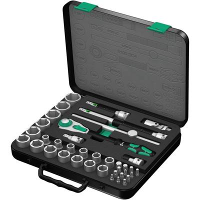Wera 8100 SC 4 Zyklop Speed ratel- en doppenset, 1/2"-aandrijving, inch, 38 -delig - 1 stuk(s) - 05003647001