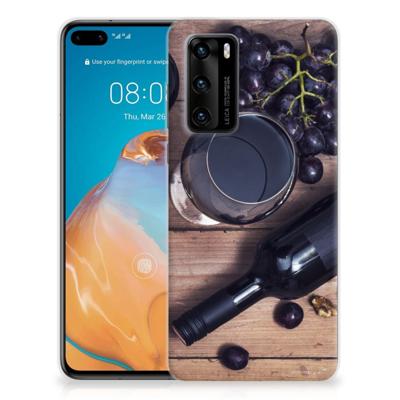 Huawei P40 | Siliconen Case | Wijn