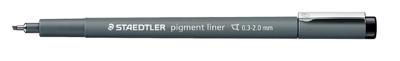 Staedtler pigment liner fineliner, beitelpunt, schrijfbreedte 2 mm, zwart