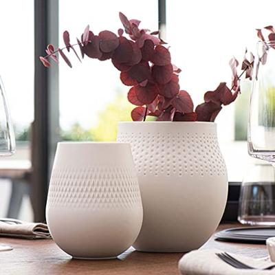 Villeroy & Boch Manufacture Collier Blanc Vaas Carre L 22,5 cm Villeroy & Boch Manufacture Collier Blanc Vaas Carre L 22,5 cm