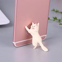 60 PCS sucker ontwerp cute cat smartphone houder (wit) - thumbnail