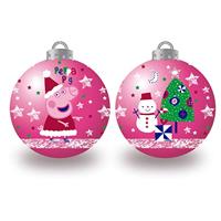 Kerstbal Peppa Pig Cosy corner Fuchsia 6 Stuks Plastic (Ø 8 cm) - thumbnail
