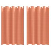 VidaXL Zwart-out gordijnen met ringen 2 pcs terracotta 175 x 140 cm - thumbnail
