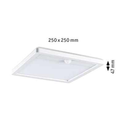 Paulmann 94707 Lamina PIR 2200K eck. Weiß LED-plafondlamp LED 14 W Wit Paulmann 94707 Lamina PIR 2200K eck. Weiß LED-plafondlamp LED 14 W Wit