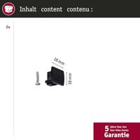 Paulmann 96961 96961 230V-railsysteemcomponenten Eindstuk Zwart (mat) - thumbnail