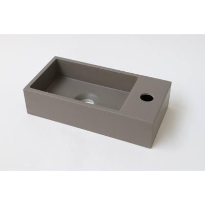 INK Versus Fontein Quartz Met Kraangat Rechts Beton 36x18x9cm INK Versus Fontein Quartz Met Kraangat Rechts Beton 36x18x9cm