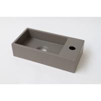 INK Versus Fontein Quartz Met Kraangat Rechts Beton 36x18x9cm - thumbnail