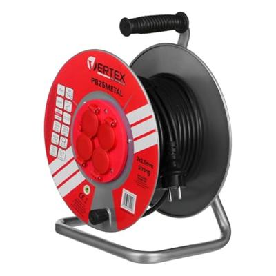 Verlengkabel VERTEX PB25METAL 3x2,5 mm Zwart