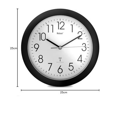 Mebus 52450 Wandklok Zendergestuurd 26 cm x 26 cm x 26 cm x 4.5 cm Zwart