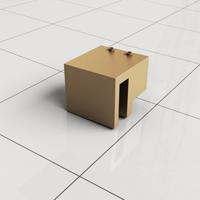 Wiesbaden Glaskoppeling Slim Voor Stabilisatiestang Messing Goud - thumbnail