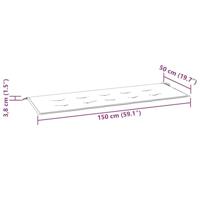 VidaXL Tuinbankkussen gestreept 150x50x4 cm oxford stof wit en blauw - thumbnail