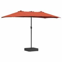 Tuinparasol Terracotta 385 x 209 x 244 cm Stof - thumbnail