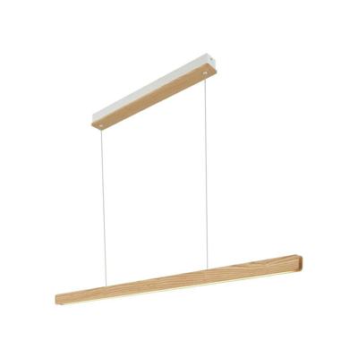 Hanglamp hout balk &apos;Ilgas&apos; led 3000k warm wit 115 cm