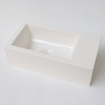 INK - Fontein Polystone Cilinder Zonder Kraangat Rechts - 400x220x100 mm - Glans Wit