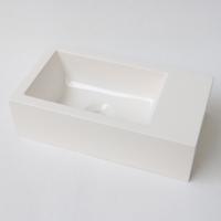 INK - Fontein Polystone Cilinder Zonder Kraangat Rechts - 400x220x100 mm - Glans Wit - thumbnail