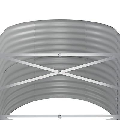 VidaXL Plantenbak 440x80x68 cm gepoedercoat staal grijs