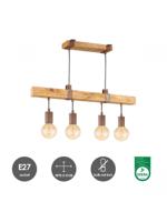 Home sweet home hanglamp Denton 4L - hout / roest - thumbnail