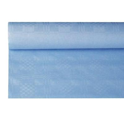 Tafelkleed Baby Blauw Damast Rol (800x118cm)